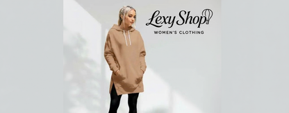 Lexy Shop felpa beige con logo nero