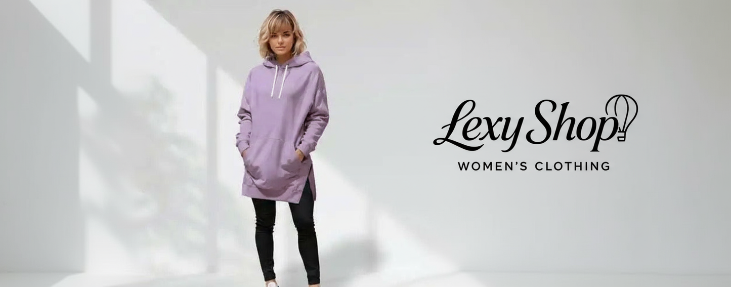 Lexy Shop felpa lavanda con logo nero