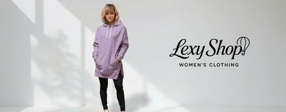 Lexy Shop felpa lavanda con logo nero